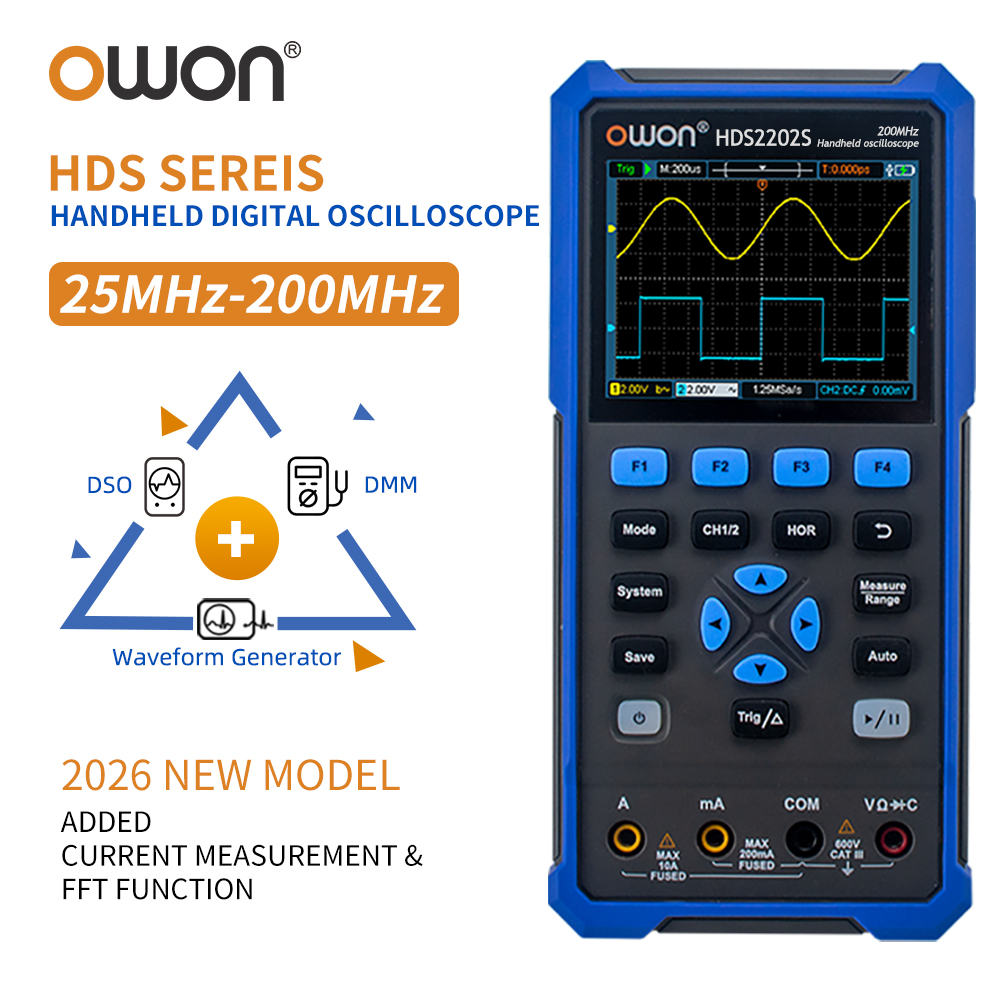 Signal Generator Spectrum Analyzer - Портативный цифровой осциллограф OWON серии HDS200,