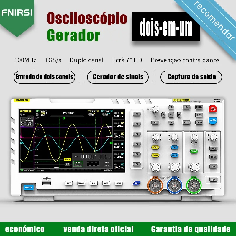 Цифровой осциллограф FNIRSI 10 – обзор и цена Digital Storage Oscilloscope 100Mhz